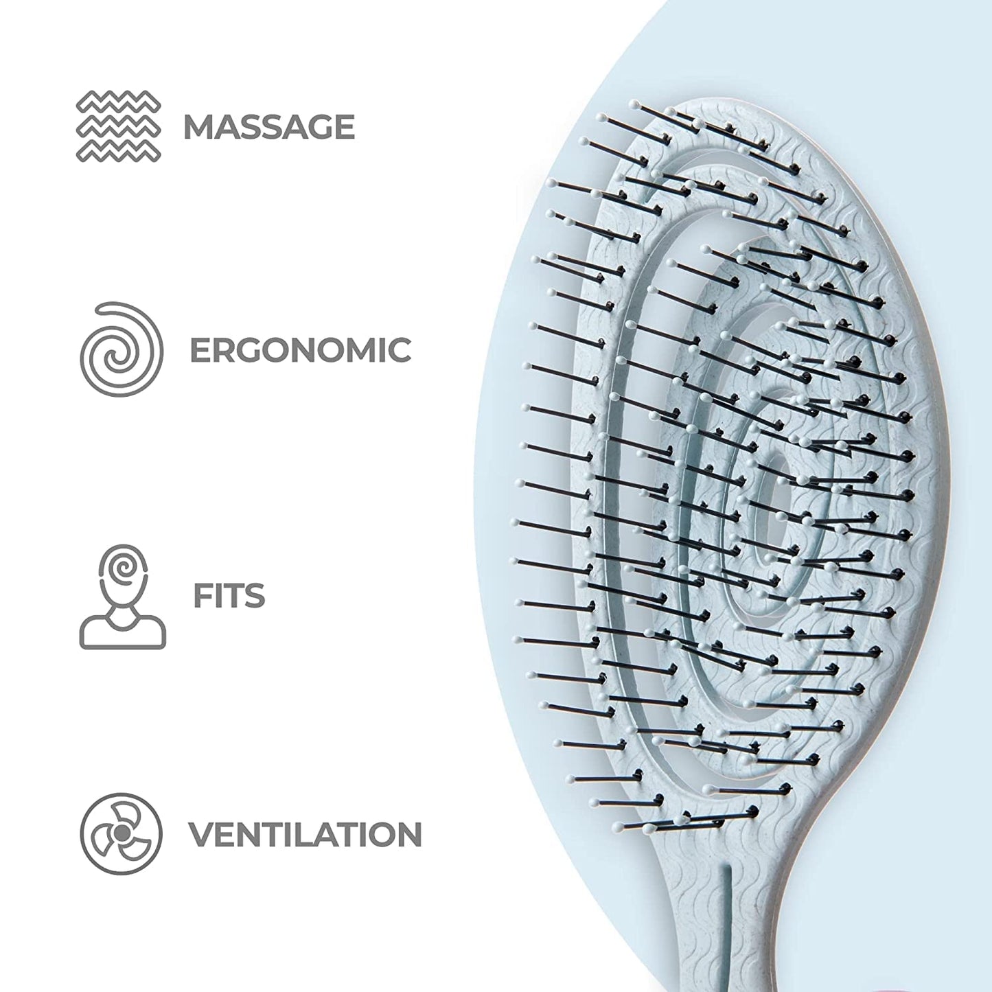Ninabella Detangling Hair Brush for Women & Men - Blue