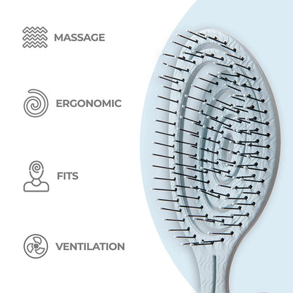 Ninabella Detangling Hair Brush for Women & Men - Blue