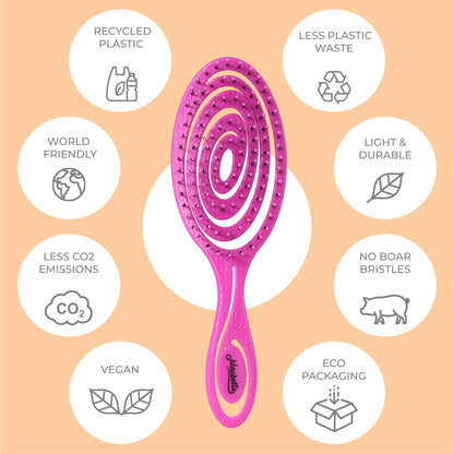 Ninabella Mini Spiral Hair Brush - Pink