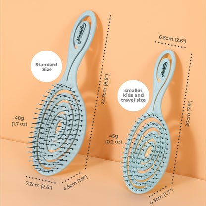 Ninabella Mini Spiral Hair Brush - Mint Green