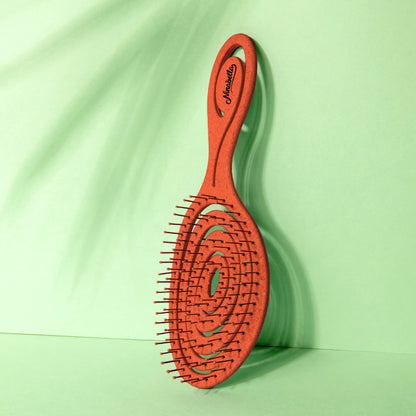 Ninabella Detangling Hair Brush for Women & Men - Red