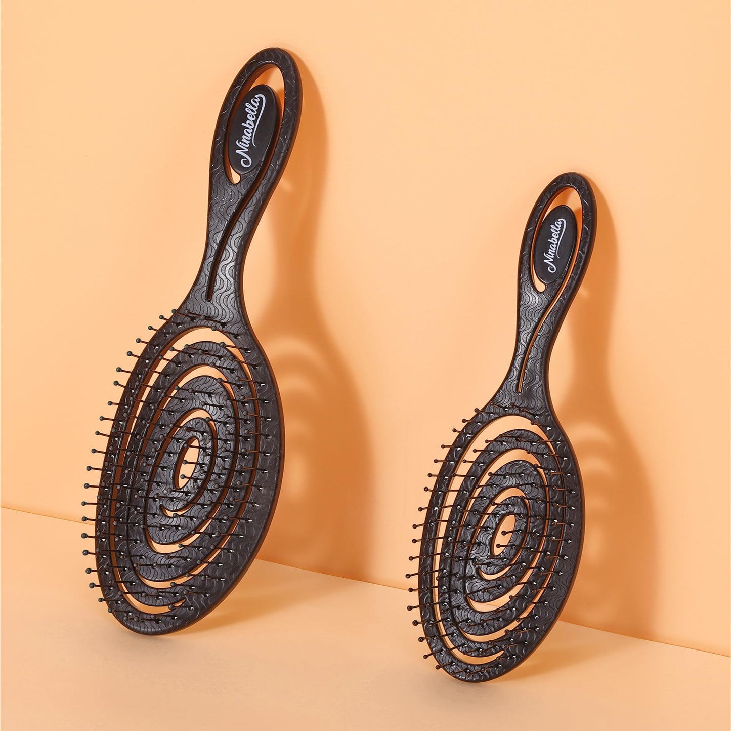 Ninabella Mini Spiral Hair Brush - Black