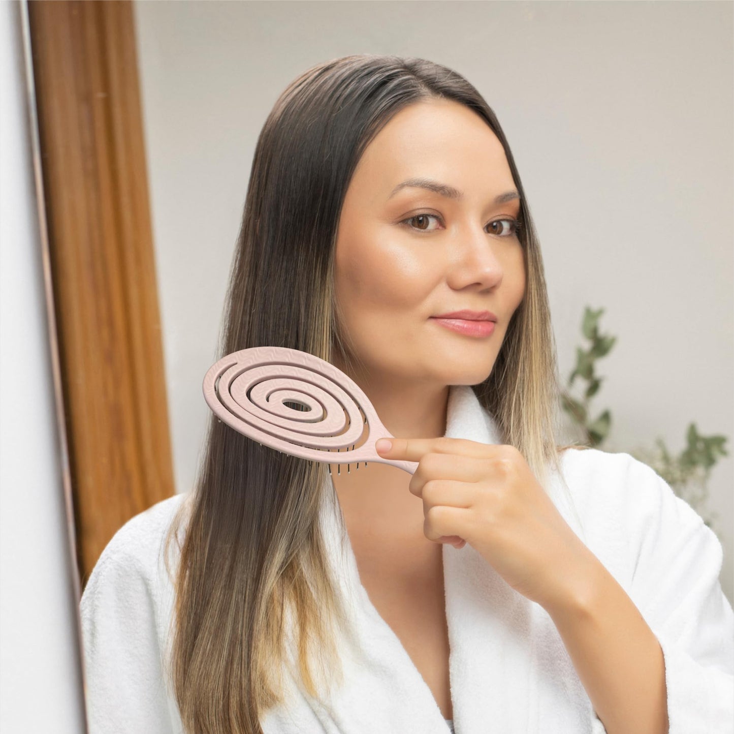 Ninabella Detangling Hair Brush for Women & Men - Rose Gold