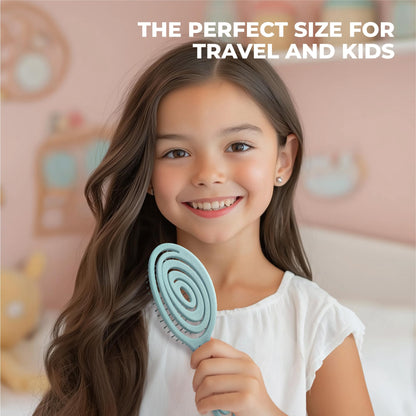 Ninabella Mini Spiral Hair Brush - Mint Green