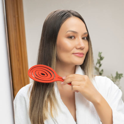 Ninabella Detangling Hair Brush for Women & Men - Red