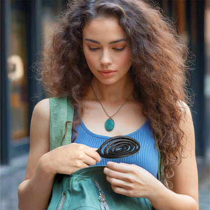 Ninabella Mini Spiral Hair Brush - Black