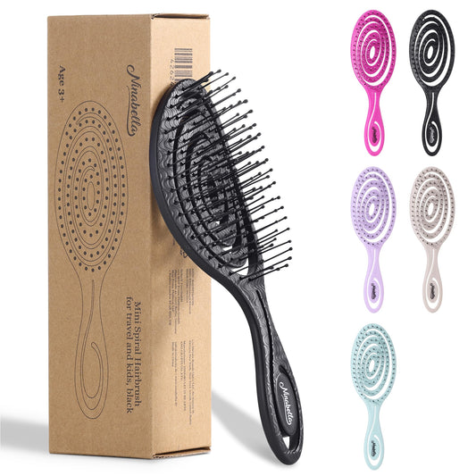 Ninabella Mini Spiral Hair Brush - Black