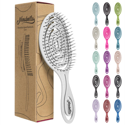 Ninabella Spiral Hair Brush - Grey