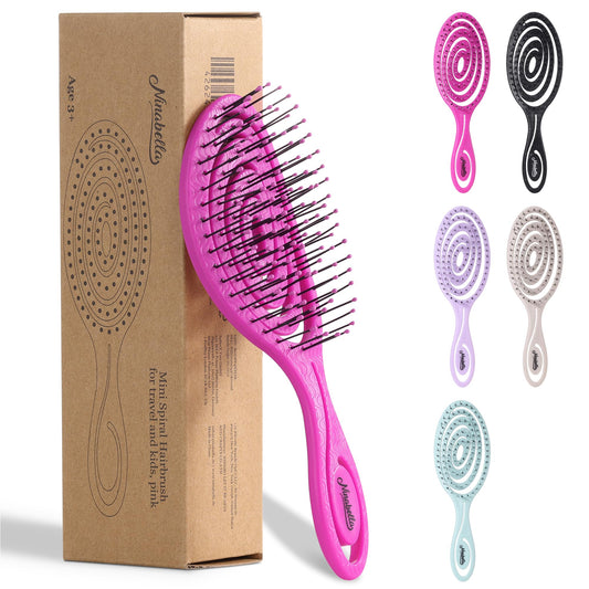 Ninabella Mini Spiral Hair Brush - Pink