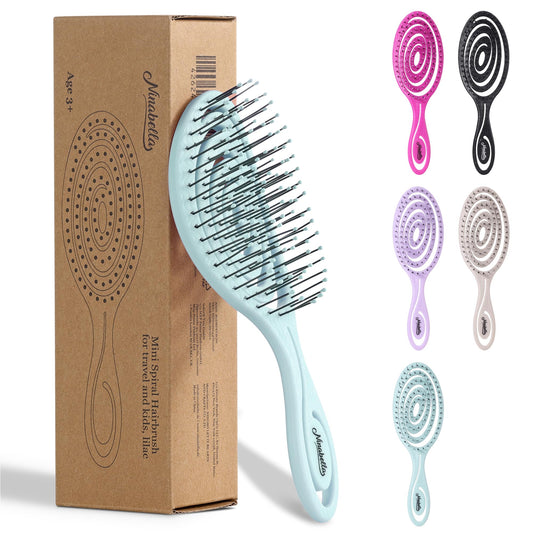 Ninabella Mini Spiral Hair Brush - Mint Green